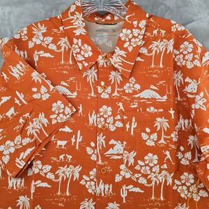 Wellen Airweave Performance Shirt Large UT texas Longhorns Cactus Orange Mens